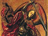 London National Gallery Next 20 01 Bartoleme Bermejo - Saint Michael Triumphant over the Devil with the Donor Antonio Juan